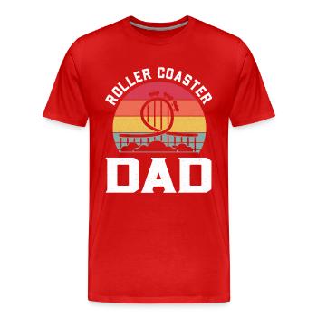Roller Coaster Amusement Park Amusement Park - Men's Premium Organic T-Shirt - red - Front - Damien (186cm)