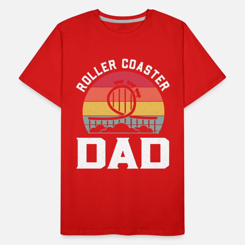 Parque de atracciones Roller Coaster Camiseta orgánica premium hombre