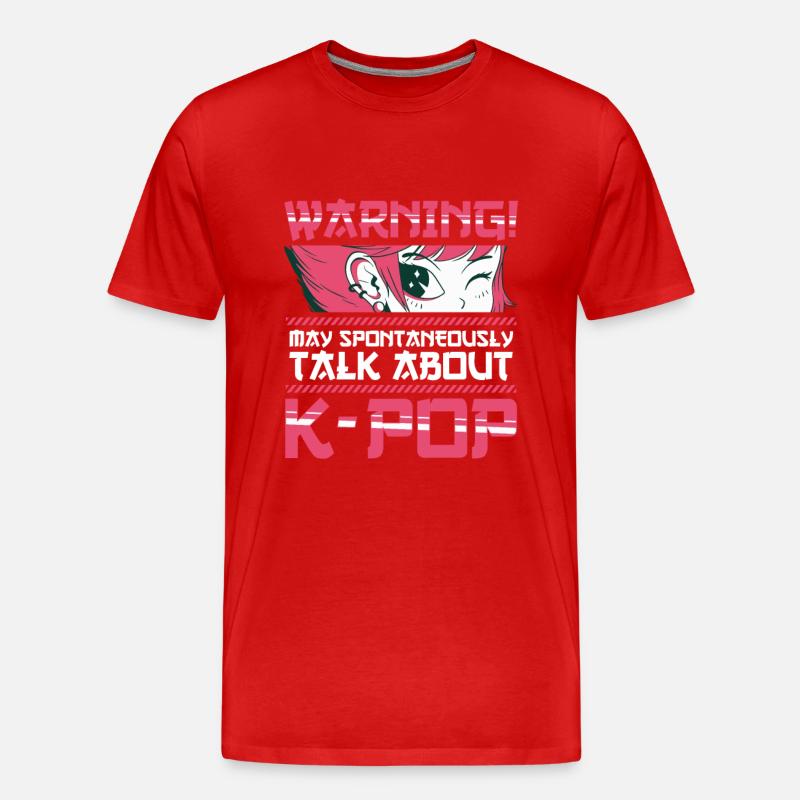 K-Pop - Männer Premium Bio T-Shirt - Rot