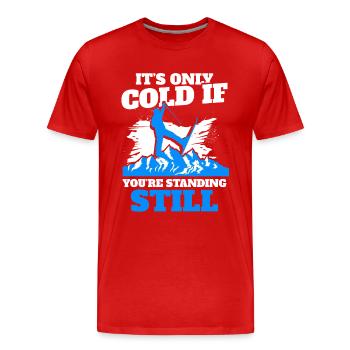 Ski Skieurs de ski - T-shirt bio Premium Homme - rouge - Devant - Damien (186cm)
