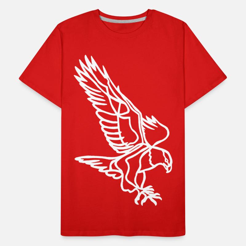 White Eagle in Flight Men's Premium Organic T-Shirt