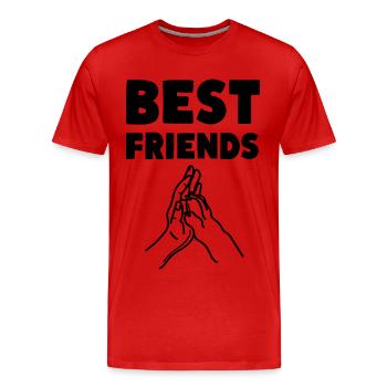 Meilleurs amis Chiens de compagnie - T-shirt bio Premium Homme - rouge - Devant - Damien (186cm)
