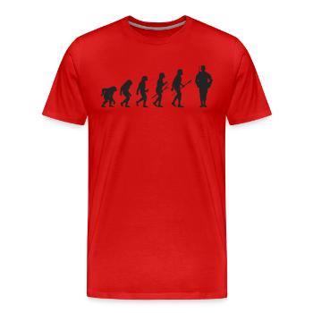 Militär von Anfang an - Männer Premium Bio T-Shirt - Rot - Vorne - Damien (186cm)