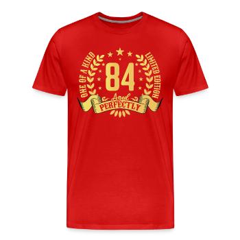 84 years birthday gift 84 years - Men's Premium Organic T-Shirt - red - Front - Damien (186cm)