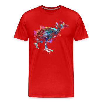 Dodo - oiseau disparu incapable de voler - T-shirt bio Premium Homme - rouge - Devant - Damien (186cm)