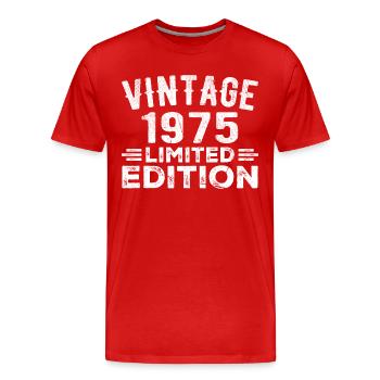 Year of birth 1975 Year of birth 1975 vintage - Men's Premium Organic T-Shirt - red - Front - Damien (186cm)