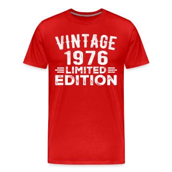 Year of birth 1976 Year of birth 1976 vintage - Men's Premium Organic T-Shirt - red - Front - Damien (186cm)