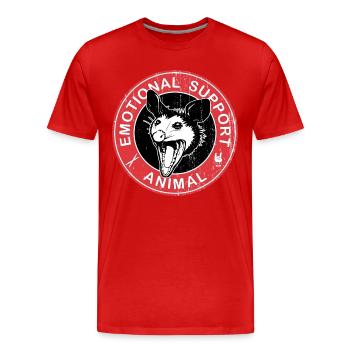 Graphique Opposum - T-shirt bio Premium Homme - rouge - Devant - Damien (186cm)