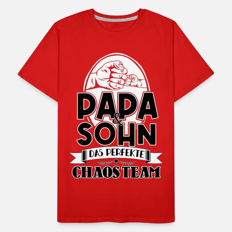 Papa & Sohn, Perfekte Chaos Team Männer Premium Bio T-Shirt