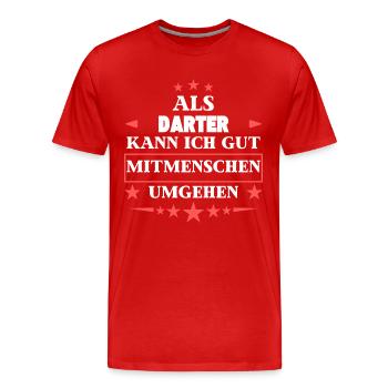 comme des dards. - T-shirt bio Premium Homme - rouge - Devant - Damien (186cm)