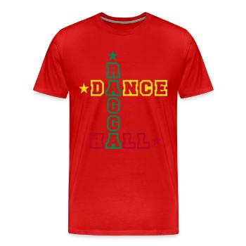 ragga dance hall - T-shirt bio Premium Homme - rouge - Devant - Damien (186cm)