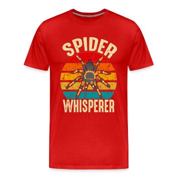 Spinnenflüsterer Lustige Vogelspinne Besitzer Arachnid - Männer Premium Bio T-Shirt - Rot - Vorne - Damien (186cm)