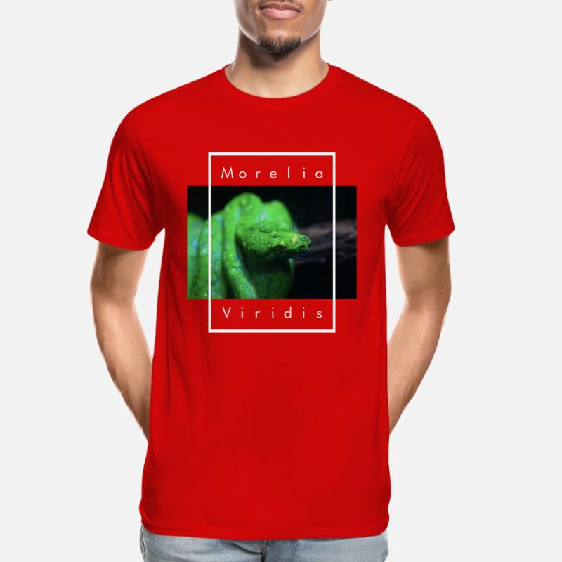 Morelia Viridis Snake Keeper Green Tree Python Men's Premium Organic T-Shirt