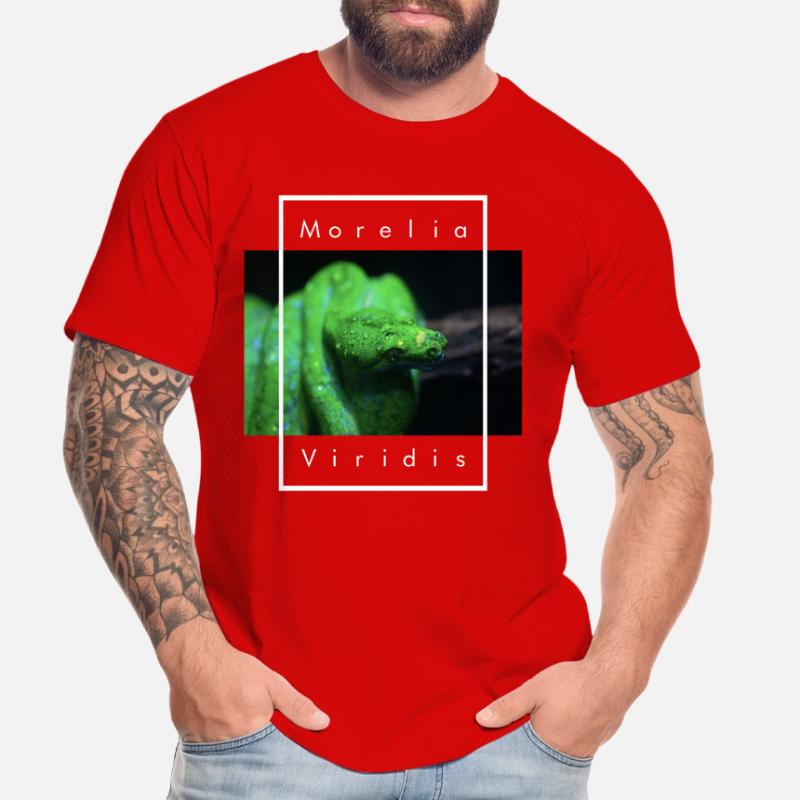 Morelia Viridis Snake Keeper Green Tree Python Men's Premium Organic T-Shirt