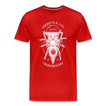 Tarentule Géométrique Indie Pet Spider Propriétaire Vintage - T-shirt bio Premium Homme - rouge - Devant - Damien (186cm)