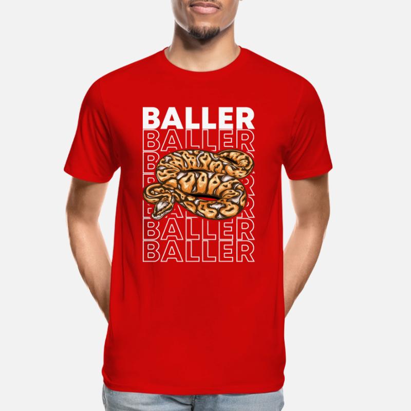 Ball Python 80's Style Baller Royal Python Snake T-shirt bio Premium Homme