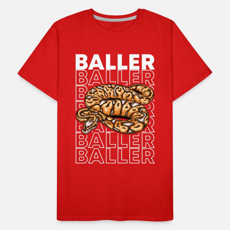 Ball Python 80's Style Baller Royal Python Snake T-shirt bio Premium Homme