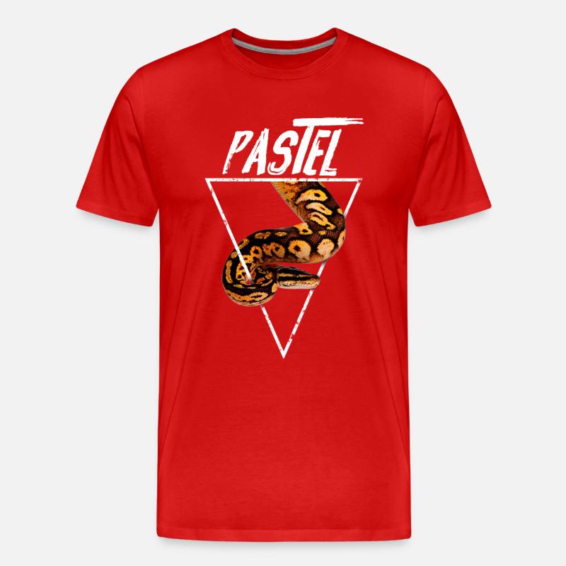 Pastel Ball Python Besitzer - Männer Premium Bio T-Shirt - Rot
