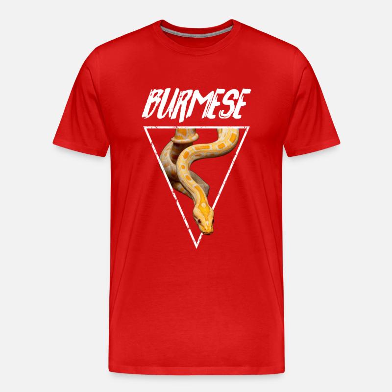 Burmese Python Snake Owner - Men's Premium Organic T-Shirt - red
