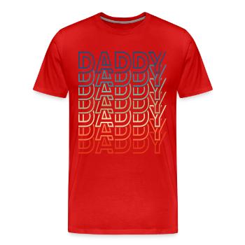 Papa Rétro Vintage Fête des Pères - T-shirt bio Premium Homme - rouge - Devant - Damien (186cm)