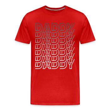 Papa Rétro Vintage Fête des Pères - T-shirt bio Premium Homme - rouge - Devant - Damien (186cm)