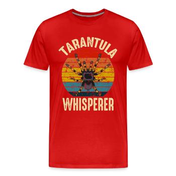 Tarantula Whisperer Retro Spider Owner - Men's Premium Organic T-Shirt - red - Front - Damien (186cm)