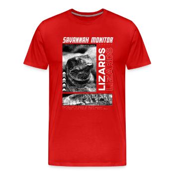Savannah Monitor Modern Streetwear Reptilienpfleger - Männer Premium Bio T-Shirt - Rot - Vorne - Damien (186cm)