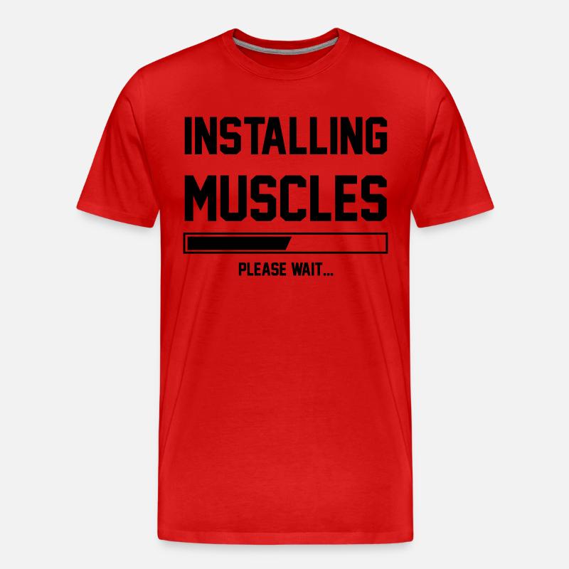 Muscles - Men's Premium Organic T-Shirt - red