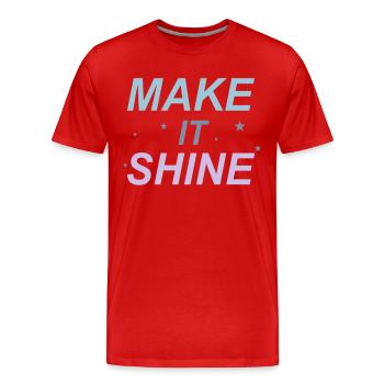 Make It Shine - Männer Premium Bio T-Shirt - Rot - Vorne - Damien (186cm)