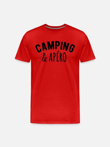Camping et apéro - T-shirt bio Premium Homme - rouge