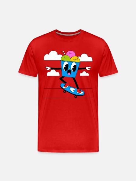 Skate Funny - Men's Premium Organic T-Shirt - red