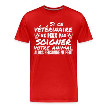 Tierarzt Geschenk Humor - Männer Premium Bio T-Shirt - Rot - Vorne - Damien (186cm)