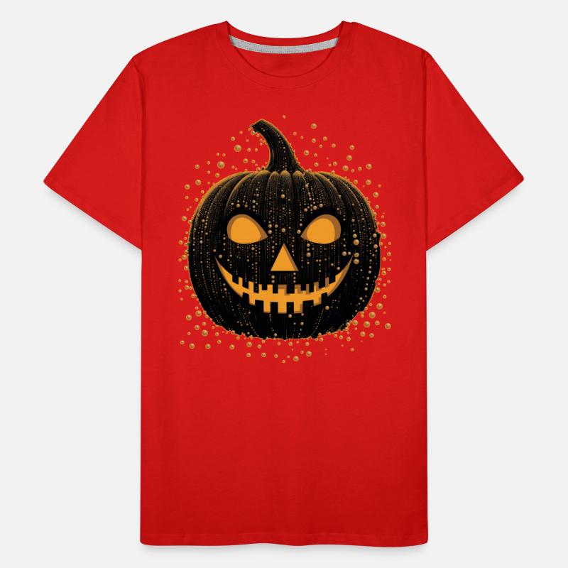 Unheimliche schwarze Jackolantern Männer Premium Bio T-Shirt