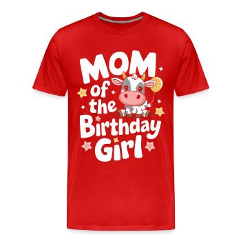 Éleveur de vaches Ferme Éleveur de vaches - T-shirt bio Premium Homme - rouge - Devant - Damien (186cm)