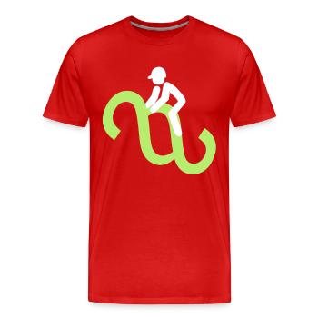 Paragraphenreiter Couleur - T-shirt bio Premium Homme - rouge - Devant - Damien (186cm)
