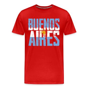 Buenos Aires Argentine - T-shirt bio Premium Homme - rouge - Devant - Damien (186cm)