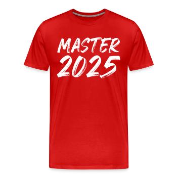Master 2025 - Männer Premium Bio T-Shirt - Rot - Vorne - Damien (186cm)