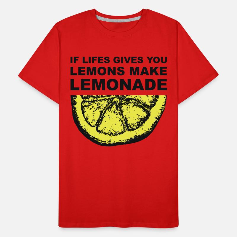 Lemon Lemonade Quote Graphic T-shirt bio Premium Homme