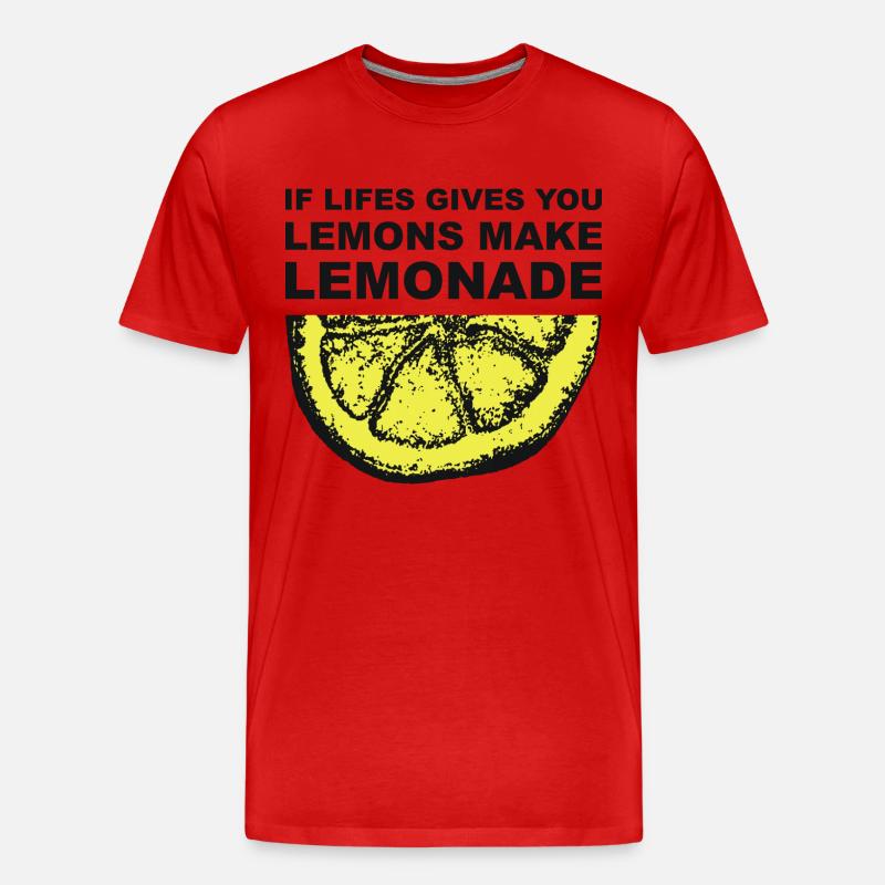 Zitronenlimonade Zitat Grafik - Männer Premium Bio T-Shirt - Rot