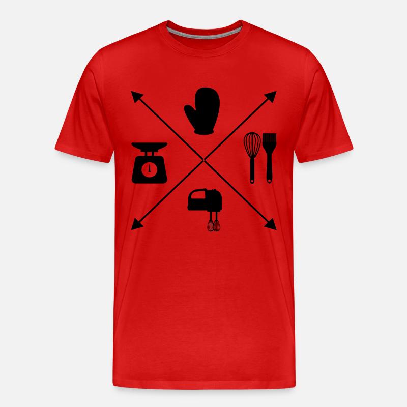 Backen - Männer Premium Bio T-Shirt - Rot