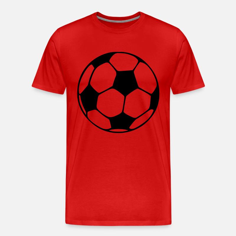 Fußball - Männer Premium Bio T-Shirt - Rot