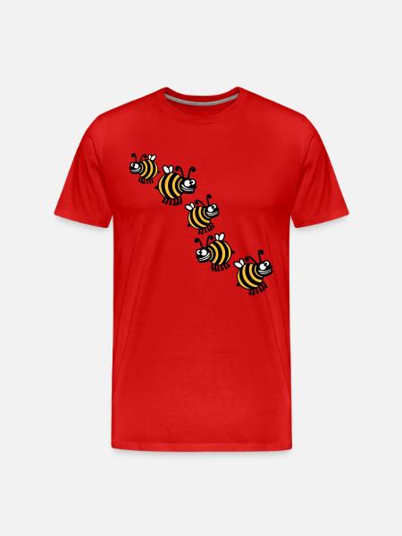 Thick crazy bees - Men's Premium Organic T-Shirt - red