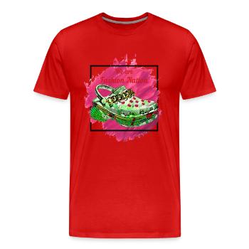 We Are Fashion Nation Shoes - T-shirt bio Premium Homme - rouge - Devant - Damien (186cm)