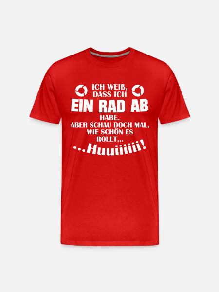 Ein Rad ab - Männer Premium Bio T-Shirt - Rot