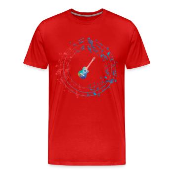 GUITAR CIRCLE - T-shirt bio Premium Homme - rouge - Devant - Damien (186cm)