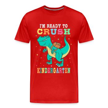 Prêt pour la maternelle - T-shirt bio Premium Homme - rouge - Devant - Damien (186cm)