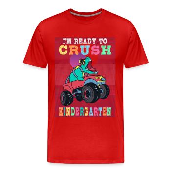 Ready for kindergarten - Men's Premium Organic T-Shirt - red - Front - Damien (186cm)