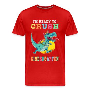 Prêt pour la maternelle - T-shirt bio Premium Homme - rouge - Devant - Damien (186cm)