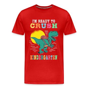 Prêt pour la maternelle - T-shirt bio Premium Homme - rouge - Devant - Damien (186cm)
