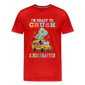 Prêt pour la maternelle - T-shirt bio Premium Homme - rouge - Devant - Damien (186cm)